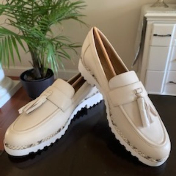 franco sarto carolynn loafers silver